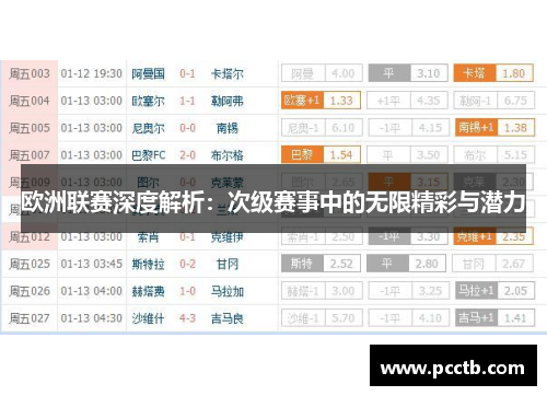 欧洲联赛深度解析:次级赛事中的无限精彩与潜力